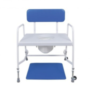 Bariatric Commode Adjustable Height and Fixed Arms