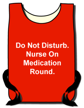 Do Not Disturb Red Nurses Tabard Small 36-38Inch