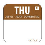 Thursday Brown Food Labels 25x25mm