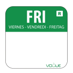 Friday Green Food Labels 25x25mm