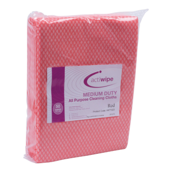 ActiWipe All Purpose Cleaning Cloths Red