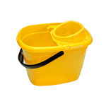 Plastic Mop Bucket 14 Litre Yellow Wringer