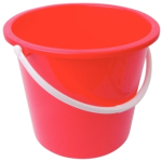 Plastic Bucket Round 10 Litre Red