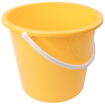 Plastic Bucket Round 10 Litre Yellow