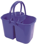 Plastic Double Bucket and Wringer Blue
