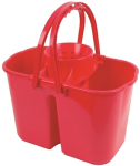 Plastic Double Bucket and Wringer Red
