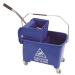 Microspeedy Flat Mopping Bucket and Wringer Blue