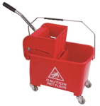 Microspeedy Flat Mopping Bucket and Wringer Red