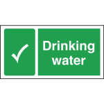 Drinking Water Sign Self Adhesive 90x230mm