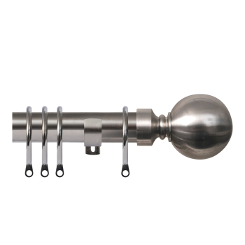 Curtain Pole Sets c/w Rings Brushed Nickel Curtain Pole Sets c/w Rings Brushed Nickel