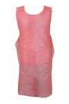 Standard Polythene Aprons Flat Packed Red