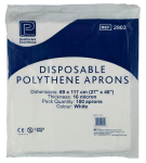 Premier Polythene Aprons Flat Packed White