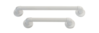 White Fluted Plastic Grab Rails White Plastic Fluted Grab Rail 450mm (18