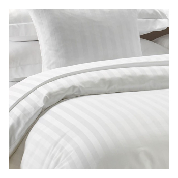 Cotton Rich Satin Stripe Pillowcase White