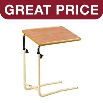 Overbed Table Static 610-910mm Beech