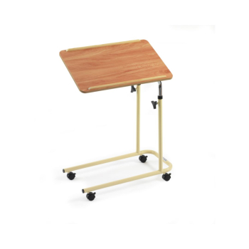Overbed Table with Castors 770-1170mm Beech Overbed Table with Castors 770-1170mm Beech