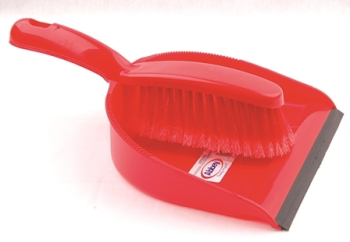 Dustpan and Brush Set Soft Red