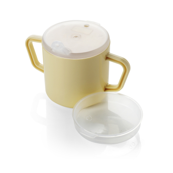 Drinking Cup with Handles, Narrow/Feeder Style Lids 250ml