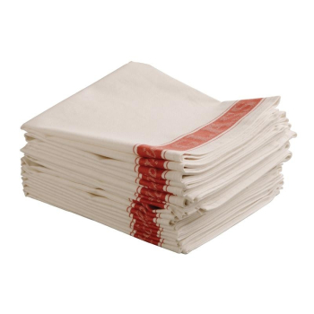 Linen Union Glass Cloth Red 30x20Inch