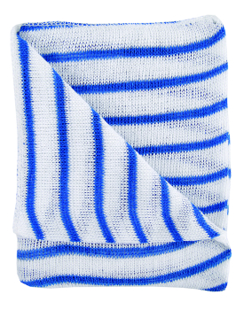 Stockinette Dishcloths Blue Striped 350x300mm