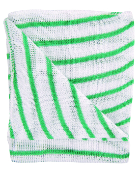 Stockinette Dishcloths Green Striped 350x300mm
