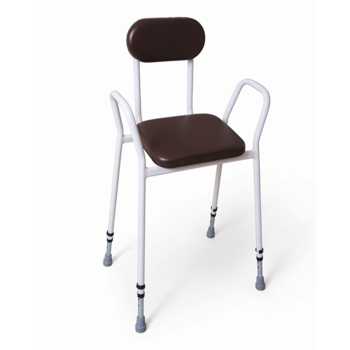 Perching Stool Arms and Padded Back