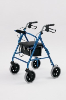 Lightweight 4 Wheel Rollator Blue