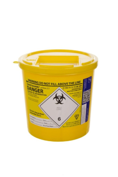 Sharpsguard Disposal Bin Yellow 2 Litre