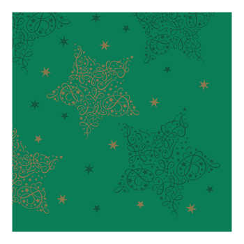 Merry and Bright Napkins 3ply 40x40cm Green