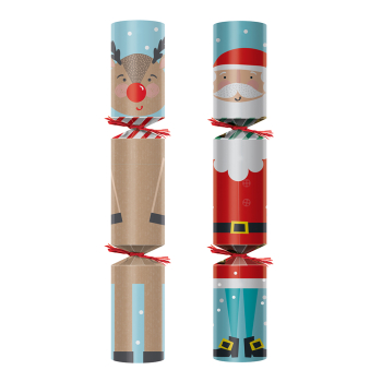 Santa and Rudolph Crackers 11Inch
