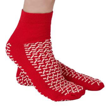 Fall Prevention Slipper Sock X-Large 8-11 Red