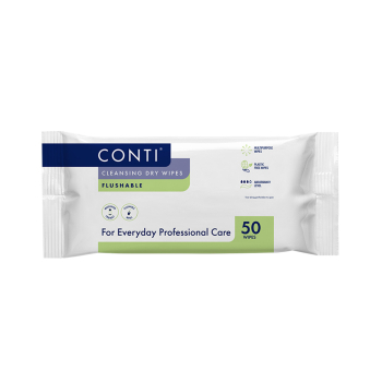 Conti Flushable Dry Patient Wipes 220x240mm