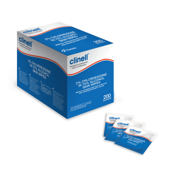 Clinell 2% Chlorhexidine in 70% Alcohol Wipes in Sachets