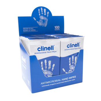 Clinell Antimicrobial Hand Wipes 180x160mm